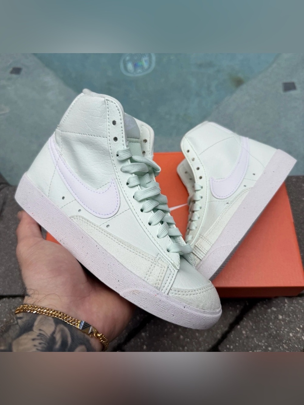 NIKE BLAZER MID ‘77 NEXT NATURE MINT GREEN WHITE DQ4124-300 WOMEN’S SHOES SIZE 5